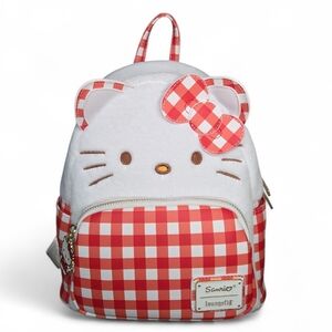 Sanrio X Loungefly Hello Kitty Red Gingham Backpack, NWOT